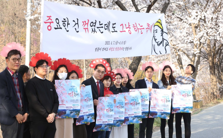 중요한 건 꺾였는데도 그냥 하던 대청호 벚꽃축제 근황