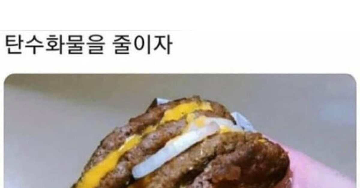 탄수화물을 줄이자