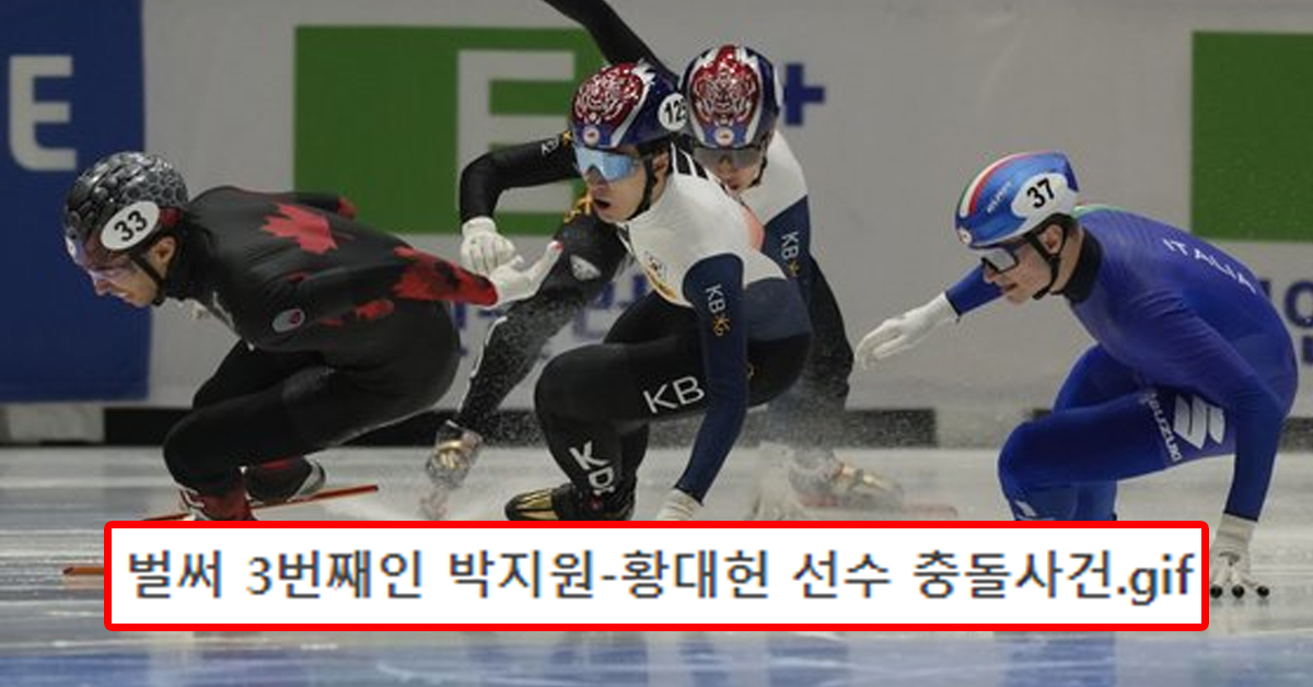 벌써 3번째인 박지원-황대헌 선수 충돌사건
