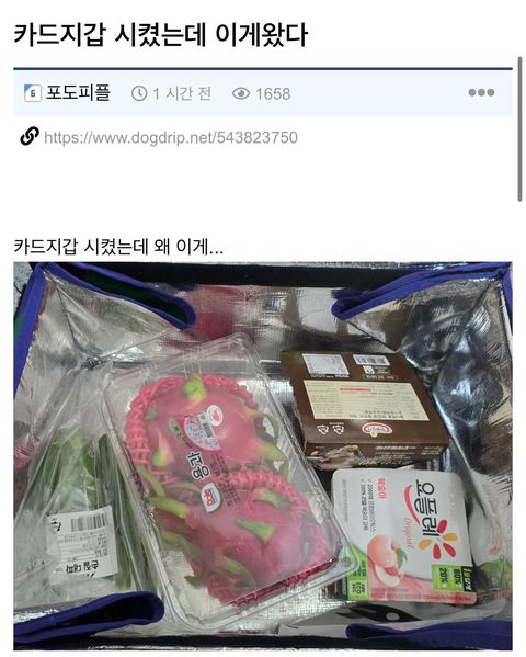 카드지갑 시켰는데 이상한게 왔다