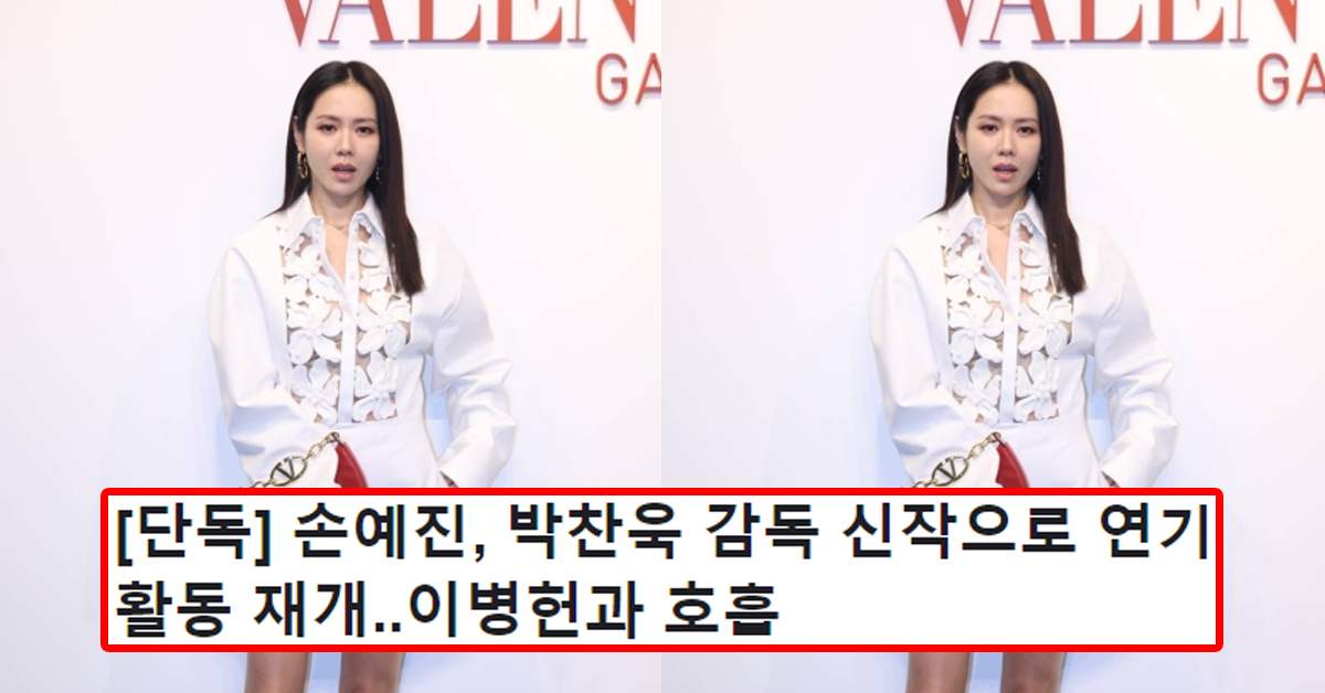 [단독] 손예진, 박찬욱 감독 신작으로 연기 활동 재개..이병헌과 호흡