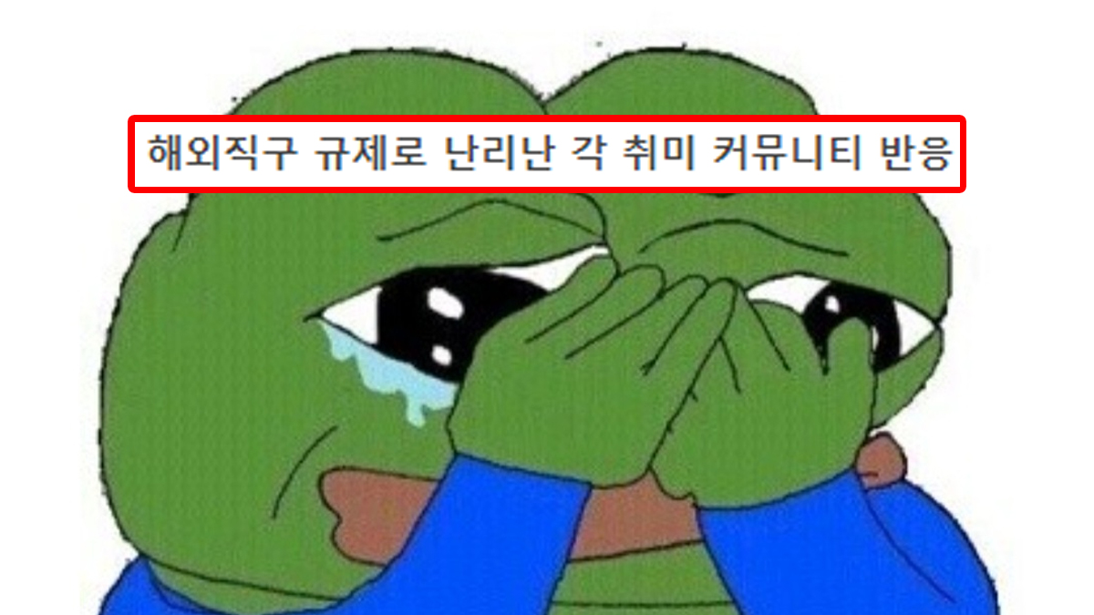 해외직구 규제로 난리난 각 취미 커뮤니티 반응