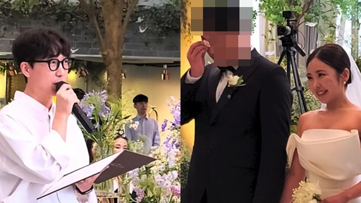 [단독] '미달이' 김성은, 결혼한 날…'의찬이' 김성민 감동 축사 '눈물'