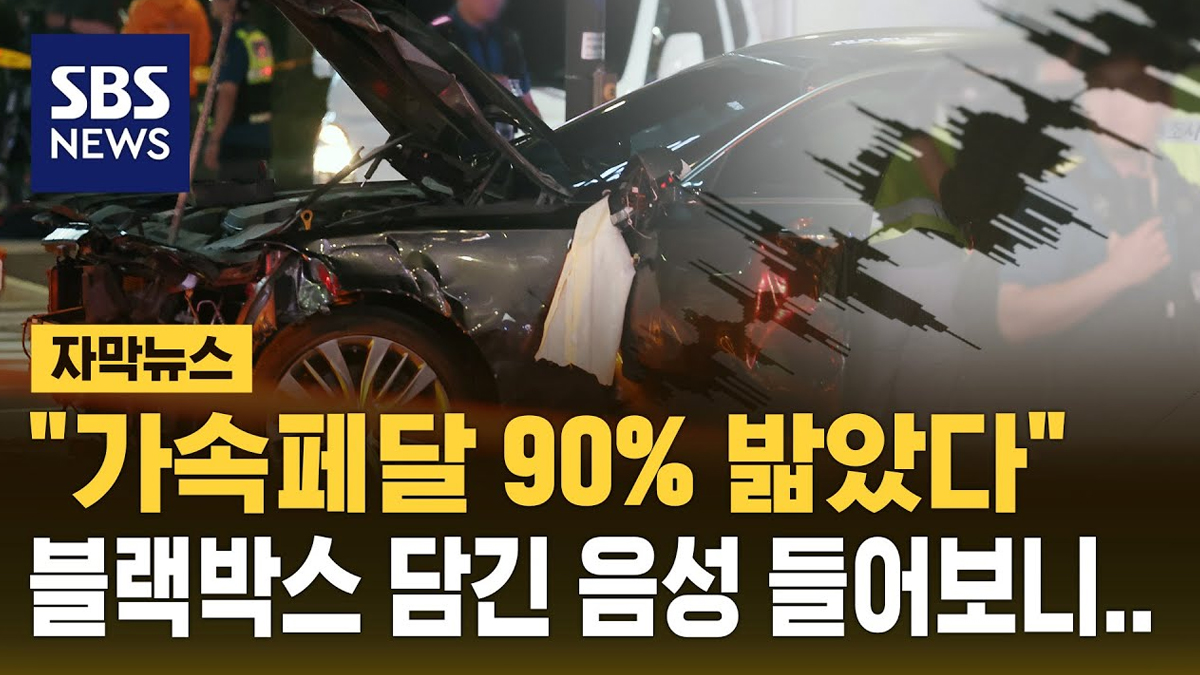 "가속페달 90% 이상 밟았다" EDR 분석…블랙박스에 담긴 당시 상황 보니 [자막뉴스]