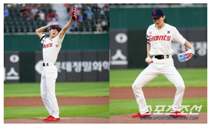 [SC이슈] 위너 이승훈, 18초 마운드 댄스 시구…민폐논란 끝 KBO 민원제기